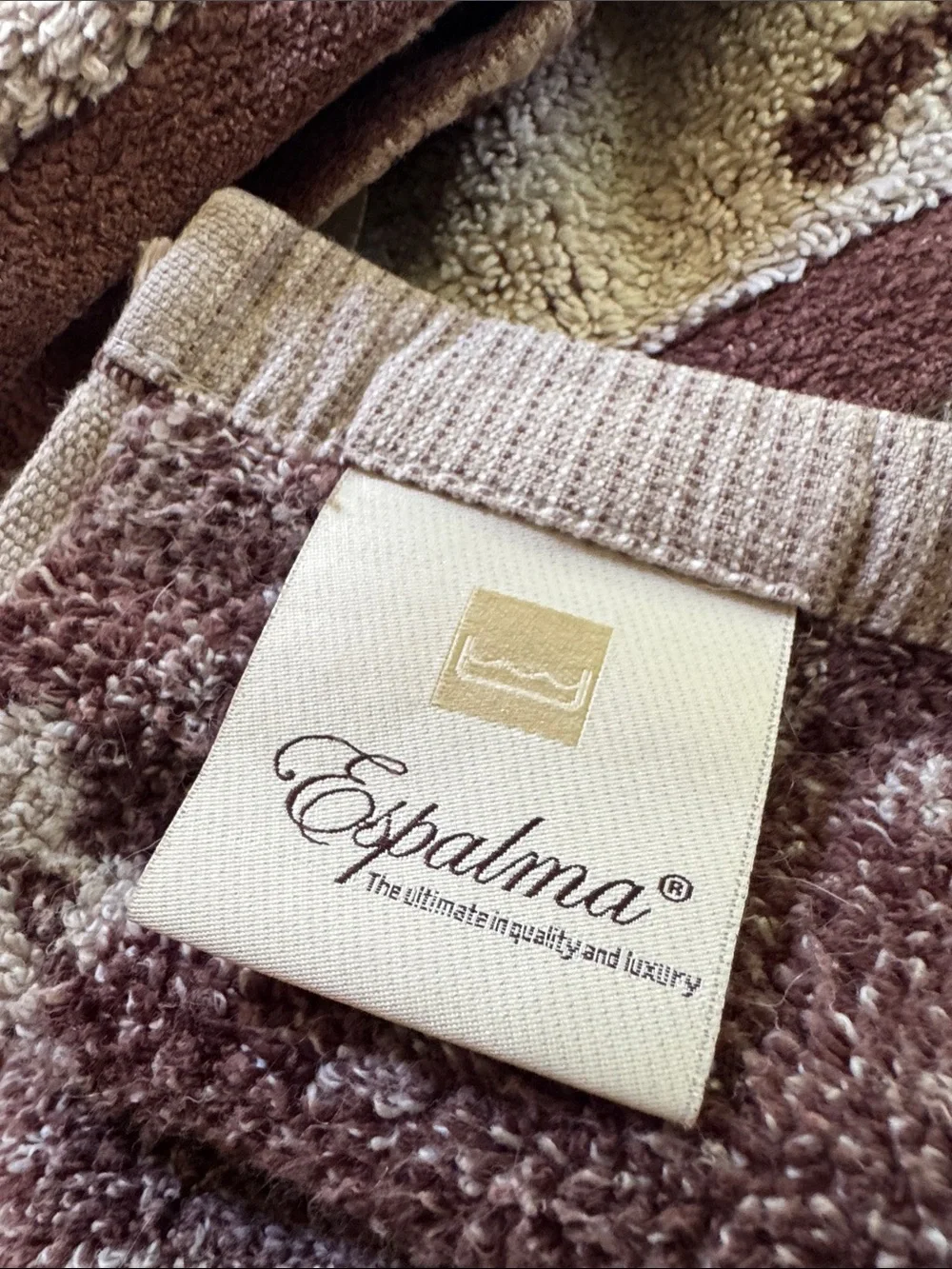Espalma luxury towel set 6 bathroom wash cloth leaf leaves nature print cotton